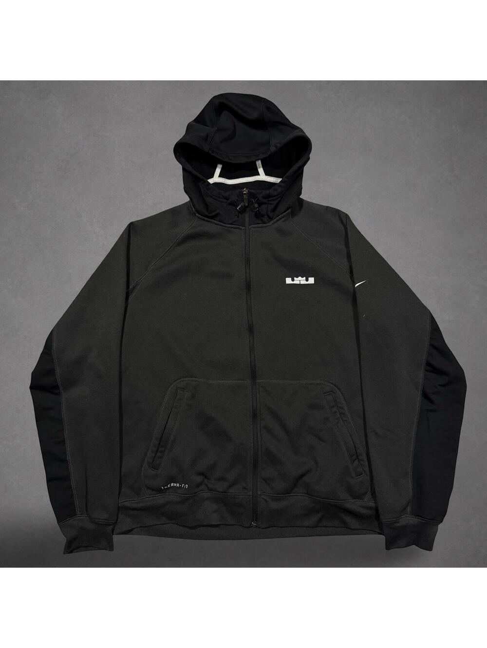 Nike LeBron James Therma-Fit Black Full Zip Hoodie XL